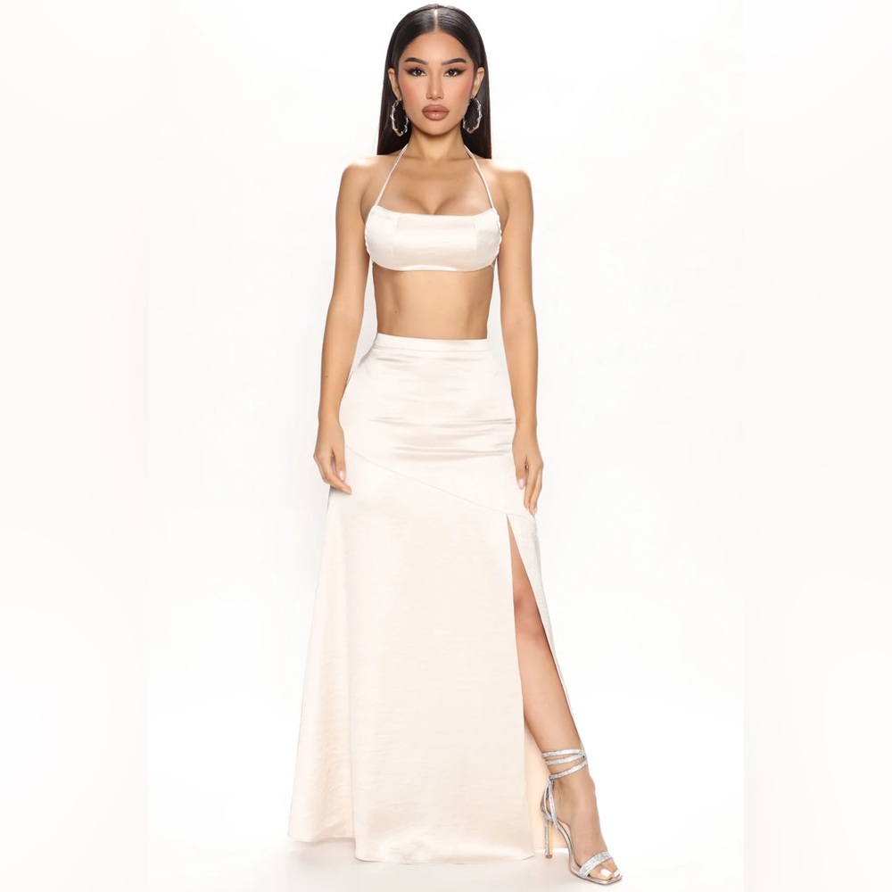 Out On Vacation Skirt Set - Champagne NWOT
